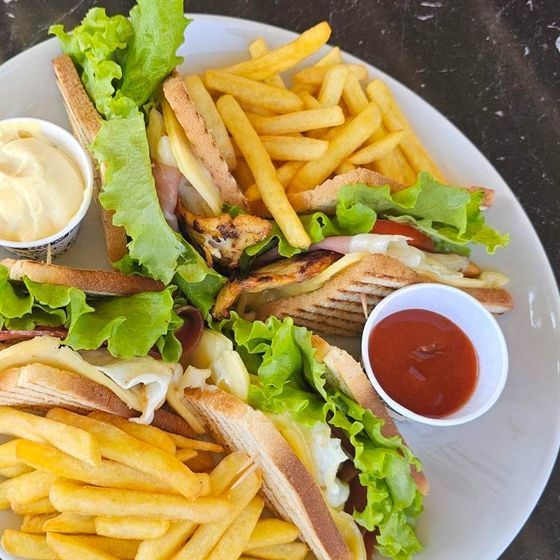 Beef Club sandwich